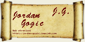 Jordan Gogić vizit kartica